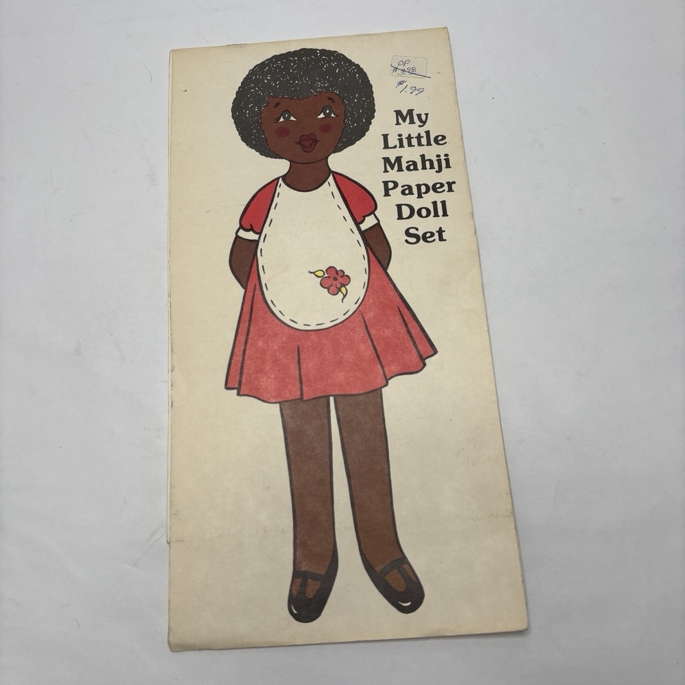 Black American Paper Doll With Outfits; Rare, OOP "Little‎ Mahji" PD Set VTG 80s